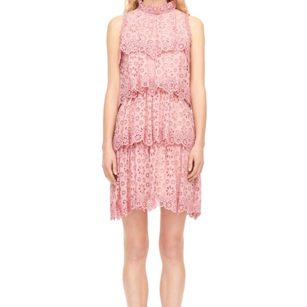 NWT Size 12 Rebecca Taylor Pinwheel Eyelet Tiered Dress